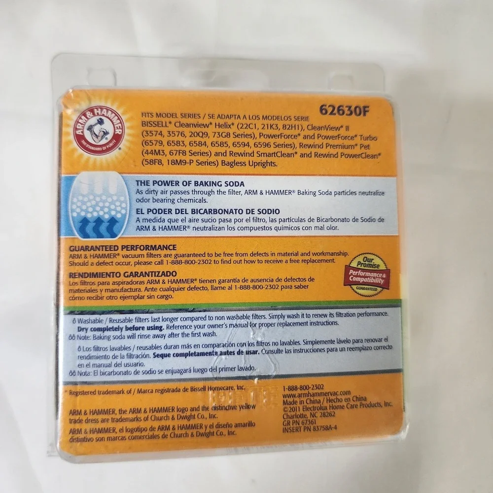 Arm & Hammer Vacuum Filter Odor‎ Eliminating Bissell 9 10 12 16 62630G